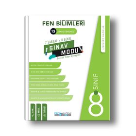8. Sınıf Fen Bilimleri Sınav Modu 15 Deneme-Pruva Akademi Yayınları