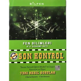 8. Sınıf Fen Bilimleri Son Kontrol Deneme - Bilfen Yayınları