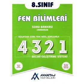 8. Sınıf Fen Bilimleri Soru Bankası+Denemeler-Avantaj Yayınları