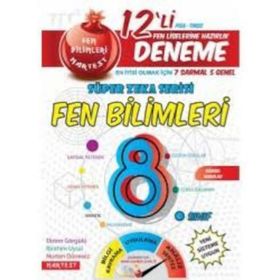 8. Sınıf Fen Bilimleri Süper Zeka 12 li Deneme Fen Liselerine Hazırlık-Nartest Yayınları