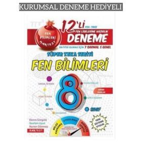 8. Sınıf Fen Bilimleri Süper Zeka 12 li Deneme Fen Liselerine Hazırlık-Nartest Yayınları