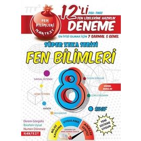 8. Sınıf Fen Bilimleri Süper Zeka 12 li Deneme Fen Liselerine Hazırlık-Nartest Yayınları