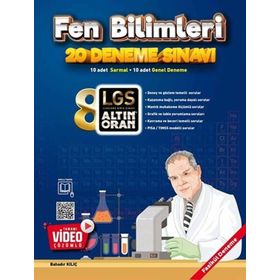 8. Sınıf Fen Bilimleri Tamamı Video Çözümlü 20 Deneme-Altın Oran Yayınları
