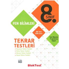 8. Sınıf Fen Bilimleri Tekrar Testleri BlokTest Yayınları