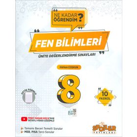 8. Sınıf Fen Bilimleri Ünite Değerlendirme Sınavları 10 Fasikül Spoiler Yayınları