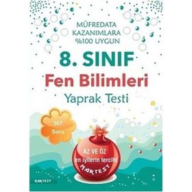 8. Sınıf Fen Bilimleri Yaprak Testi-Yeni Müfredat-Nartest Yayınları