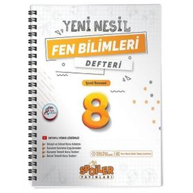 8. Sınıf Fen Bilimleri Yeni Nesil Defteri Spoiler Yayınları