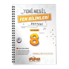 8. Sınıf Fen Bilimleri Yeni Nesil Defteri Spoiler Yayınları
