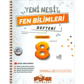 8. Sınıf Fen Bilimleri Yeni Nesil Defteri Spoiler Yayınları