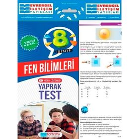 8. Sınıf Fen Bilimleri Yeni Nesil Video Çözümlü Yaprak Test-Evrensel İletişim Yayınları