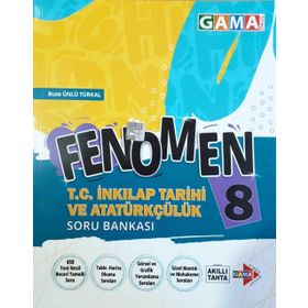8. Sınıf Fenomen T.C. İnkılap Tarihi ve Atatürkçülük Soru Bankası-Gama Yayınları