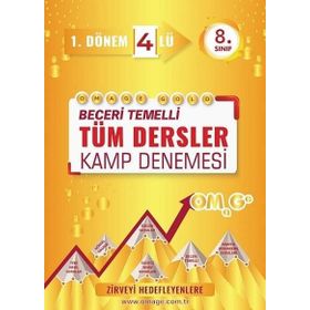 8. Sınıf Gold Tüm Dersler 1. Dönem Dörtlü Kamp Denemesi Omage Yayınları