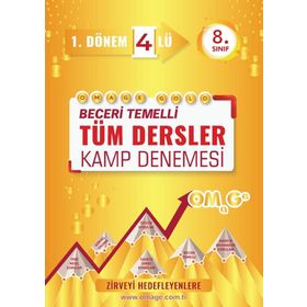8. Sınıf Gold Tüm Dersler 1. Dönem Dörtlü Kamp Denemesi Omage Yayınları