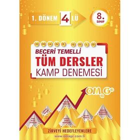 8. Sınıf Gold Tüm Dersler 1. Dönem Dörtlü Kamp Denemesi Omage Yayınları