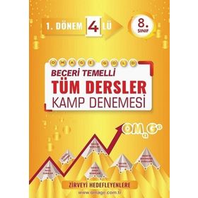 8. Sınıf Gold Tüm Dersler 1. Dönem Dörtlü Kamp Denemesi Omage Yayınları