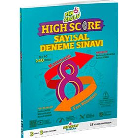 8. Sınıf High Score LGS Sayısal Deneme Sınavı Fen Okulu Yayınları