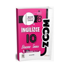8. Sınıf İngilizce 1. Dönem 10'lu Zoom Serisi Deneme Sınavı - Günay Yayınları