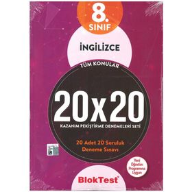 8. Sınıf İngilizce 20x20 Deneme Seti - Tudem Yayınları