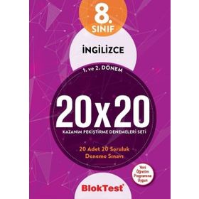 8. Sınıf İngilizce 20x20 Deneme Seti - Tudem Yayınları