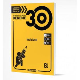 8. Sınıf İngilizce 30 Deneme - Hız Yayınları