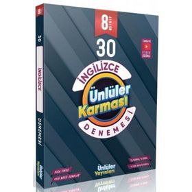 8. Sınıf İngilizce 30 Deneme - Ünlüler Yayınları