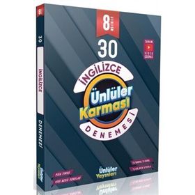 8. Sınıf İngilizce 30 Deneme - Ünlüler Yayınları