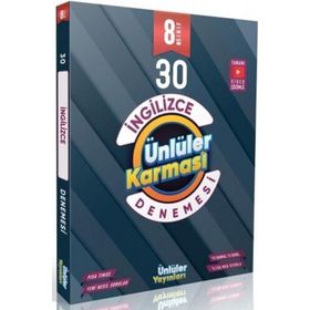 8. Sınıf İngilizce 30 Deneme - Ünlüler Yayınları
