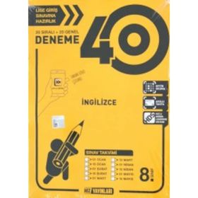 8. Sınıf İngilizce 40 Deneme - Hız Yayınları