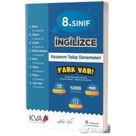 8. Sınıf İngilizce Fark Var Kazanım Takip Denemeleri Kva Yayınları
