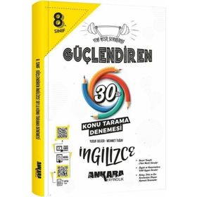 8. Sınıf İngilizce Güçlendiren 30 Konu Tarama Denemesi Ankara Yayıncılık