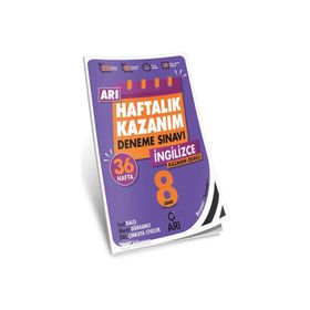8. Sınıf İngilizce Haftalık Kazanım Deneme Sınavı - Arı Yayıncılık