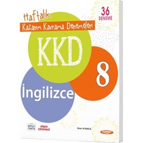 8.Sınıf İngilizce Haftalık Kazanım Kavrama Denemeleri Kkd Kurmay Yayınevi