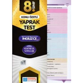 8. Sınıf İngilizce Konu Özetli Yaprak Test Evrensel İletişim Yayınları
