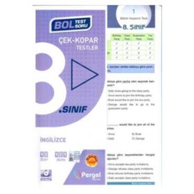 8. Sınıf İngilizce Kutu Test Kollektif Pergel Yayınları