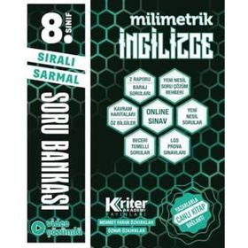 8. Sınıf İngilizce Milimetrik Soru Bankası-Kriter Akademi Yayınları