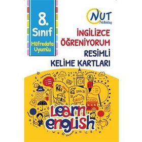 8. Sınıf İngilizce Öğreniyorum Resimli Kelime Kartları-Nut Publishing