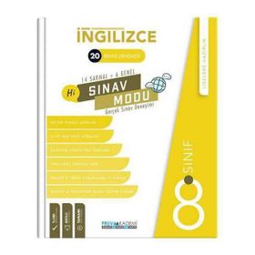 8. Sınıf İngilizce Sınav Modu 20 Deneme-Pruva Akademi Yayınları