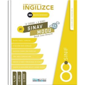 8. Sınıf İngilizce Sınav Modu 20 Deneme-Pruva Akademi Yayınları
