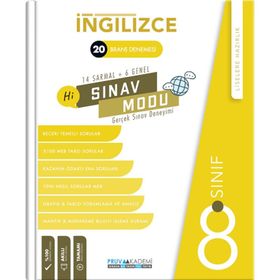 8. Sınıf İngilizce Sınav Modu 20 Deneme-Pruva Akademi Yayınları