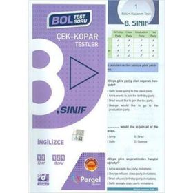8. Sınıf İngilizce Soru Kitabı-Pergel Yayınları