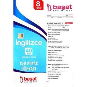 8. Sınıf İngilizce Yaprak Test - Başat Yayınları