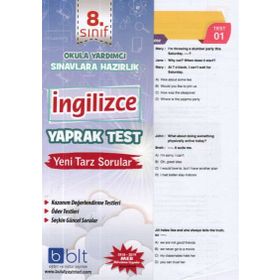 8. Sınıf İngilizce Yaprak Test-Bulut Yayınları