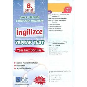 8. Sınıf İngilizce Yaprak Test-Bulut Yayınları