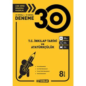 8.Sınıf İnkılap Tarihi 30 Deneme Hız Yayınları