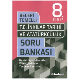 8. Sınıf İnkilap Tarihi Beceri Temelli Soru Bankası Tudem Yayınları