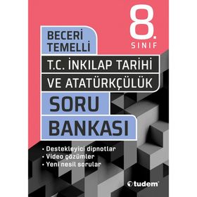 8. Sınıf İnkilap Tarihi Beceri Temelli Soru Bankası Tudem Yayınları
