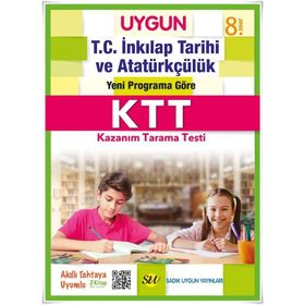 8. Sınıf İnkilap Tarihi Kazanım Tarama Testi - Sadık Uygun Yayınları