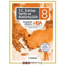 8.Sınıf İnkılap Tarihi Konu Anlatımlı Kazanım Odaklı HBA Tudem Yayınları