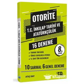 8.Sınıf İnkılap Tarihi Otorite 16 Deneme Tandem Yayınları