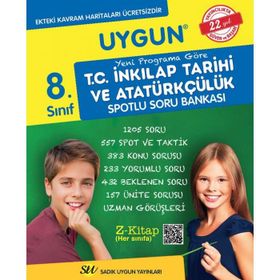 8. Sınıf İnkılap Tarihi Spotlu Soru Bankası Sadık Uygun Yayınları Komisyon Sadık Uygun Yayınları